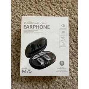 Model M75 3D Bluetooth Surround Sound Earbuds/earphones , Brand New Sealed